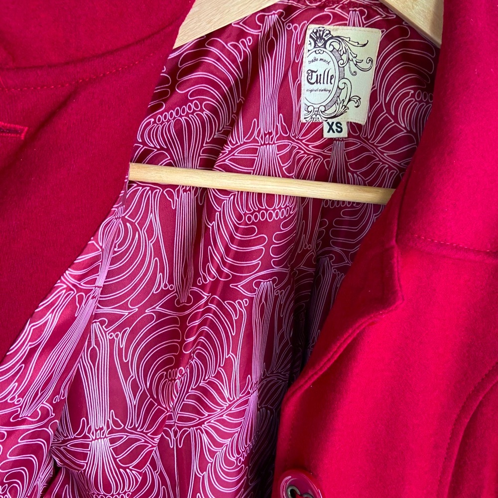 Red pea coat - Picture 2 of 2